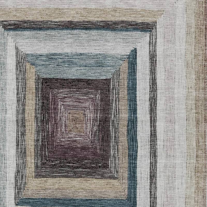HomeRoots Geometric Transitional Rectangle Outdoor Rug