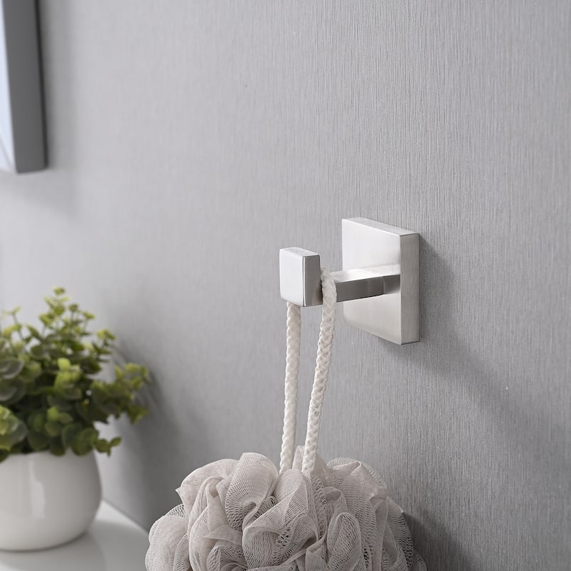 4 Piece Wall Mount Bathroom Hardware Set Brushed Nickel Bathroom Accessories Set Stainless Steel Towel Holder Bar Set