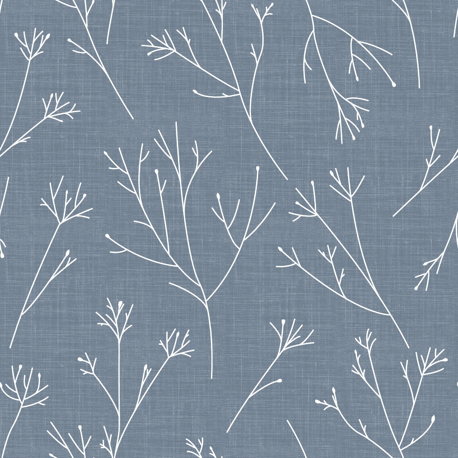 RoomMates Blue & White Twigs Peel and Stick Wallpaper