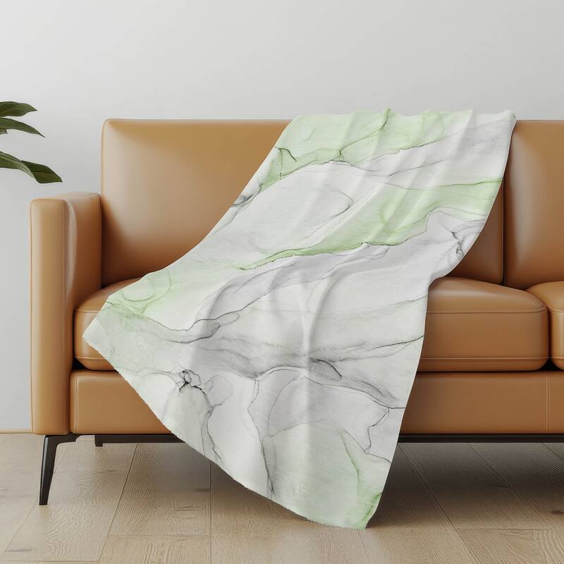 Premium Machine Washable Modern Abstract Sherpa Throw Blanket