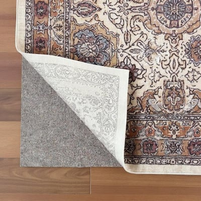 HomeRoots Solid Area Rug - Gray - 128.00 in. x 90.00 in. x 0.25 in.