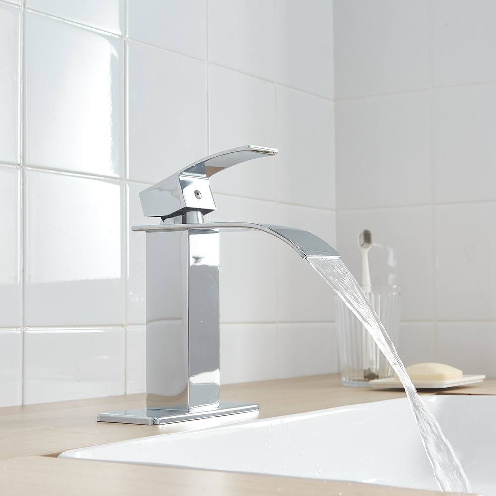 Modern Single-Handle Waterfall Bathroom Faucet