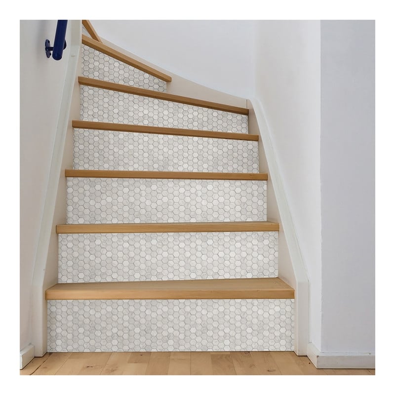 InHome Hexagon Marble Peel & Stick Backsplash Tiles