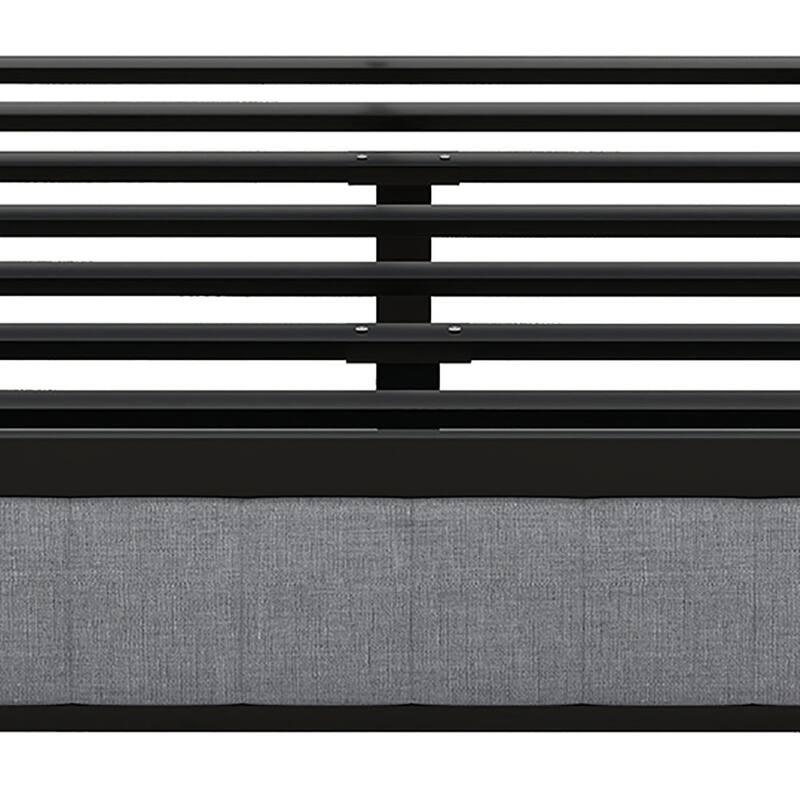 Contemporary Multifunctional Queen Size Linen Fabric Upholstered Platform Bed
