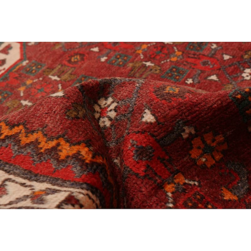 ECARPETGALLERY Hand-knotted Andelz Red Wool Rug - 3'7 x 9'11