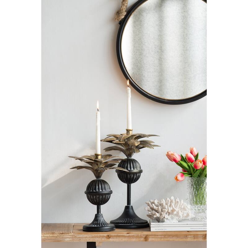 Contemporary Industrial Circle Wall Decor Mirror with Rope Strap