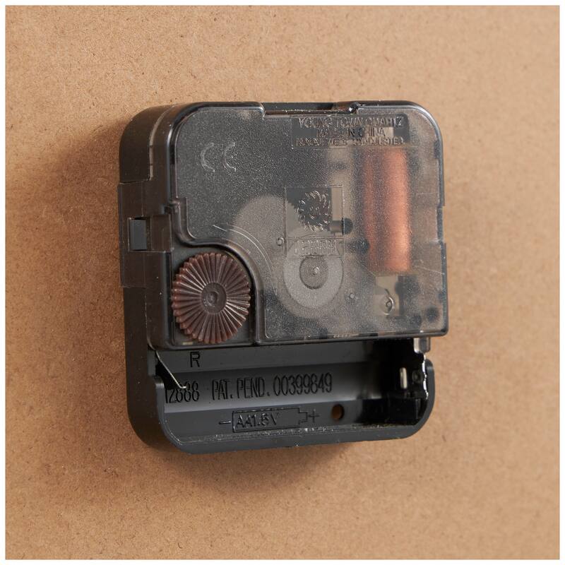 Brown Wooden Two-Toned Decorative Wall Clock with White Accents