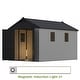 preview thumbnail 98 of 117, Patiowell 8' x 6' / 8' x 8' / 8' x 10 '/ 8' x 12' Plastic Outdoor Shed With Floor for Patio Furniture, Tools (Kick-It Shed) 8' x 12' With Light - Off-White