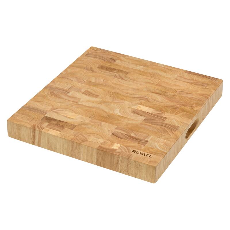 Ruvati 17 in. Grain French Oak Butcher Block Solid Wood Large Cutting Board