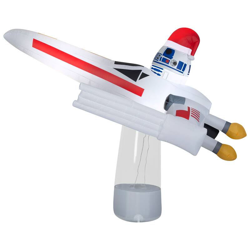 Gemmy Christmas Inflatable Star Wars X Wing with R2 D2™, 6 ft Tall