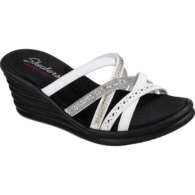 skechers rumblers wave women's wedge sandals