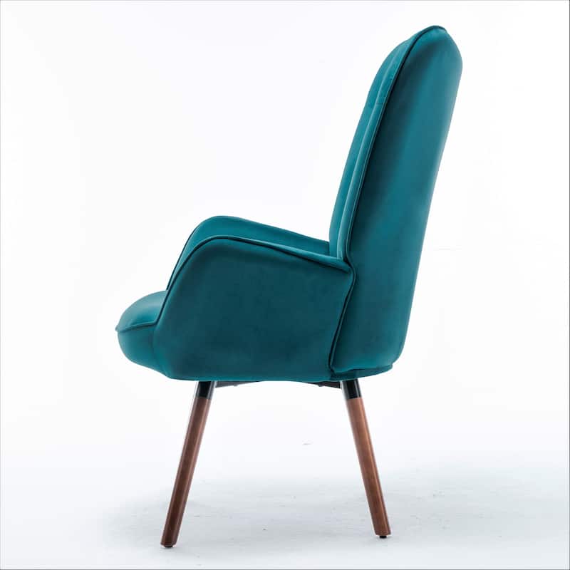 Kreedence 26.38" W Microfiber Flared Arm Accent Chair