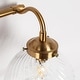 preview thumbnail 10 of 14, Draki Mid-century Modern Unique Bathroom Vanity Lights Dome Glass Crooked Vintage Armed Wall Sconce