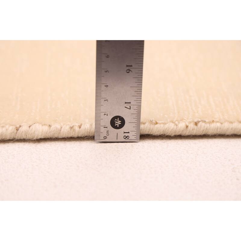 ECARPETGALLERY Hand Loomed Kashkuli Gabbeh Ivory Wool Rug - 7'7 x 9'10