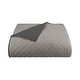 preview thumbnail 21 of 36, Martex Reversible Coverlet Lightweight Soft Durable Easy-Care Quilt Light Grey/Graphite - King
