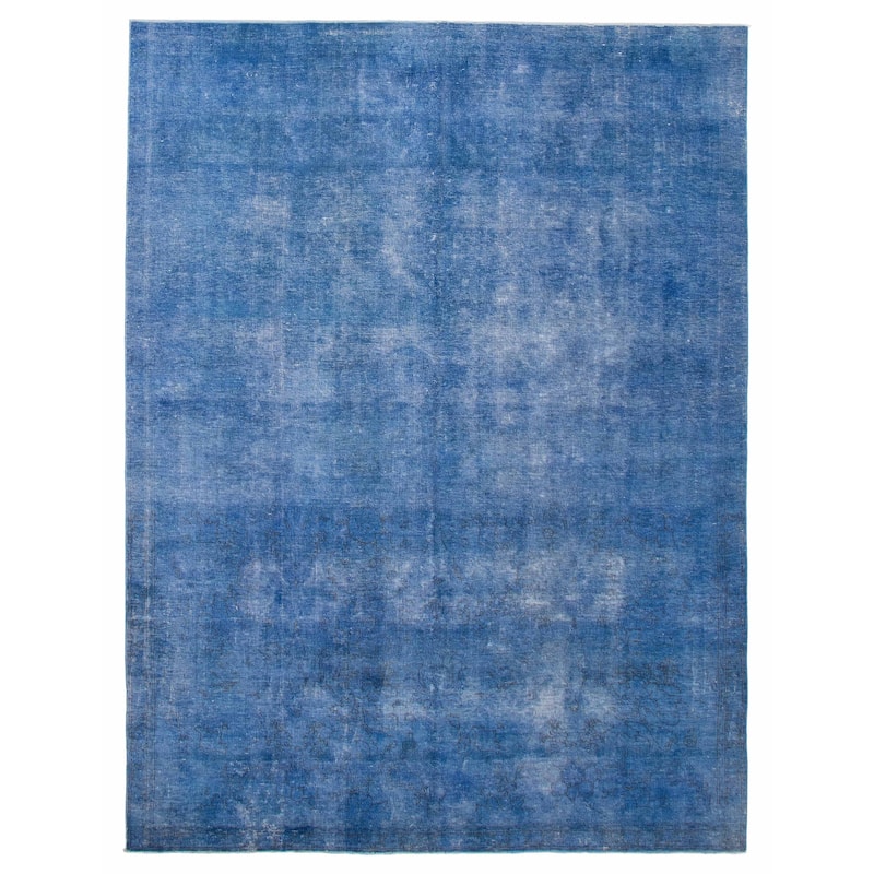 ECARPETGALLERY Hand-knotted Color Transition Blue Wool Rug - 7'7 x 10'3 - Dark Blue - 7'7 x 10'3