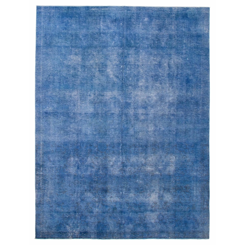 ECARPETGALLERY Hand-knotted Color Transition Blue Wool Rug - 7'7 x 10'3