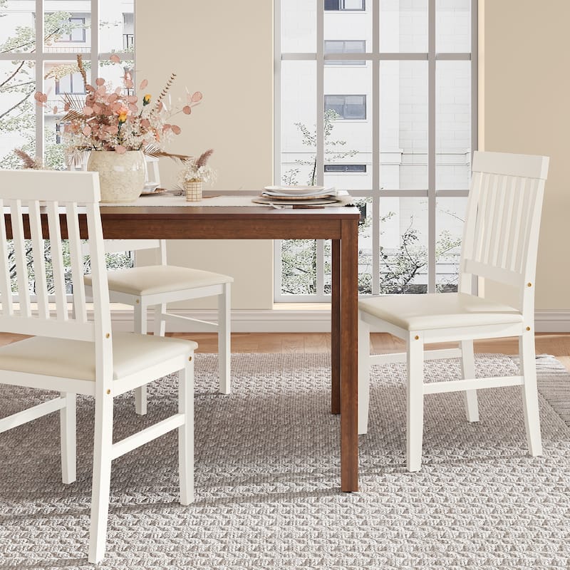 Rubber Wood Dining Chairs Set of 2