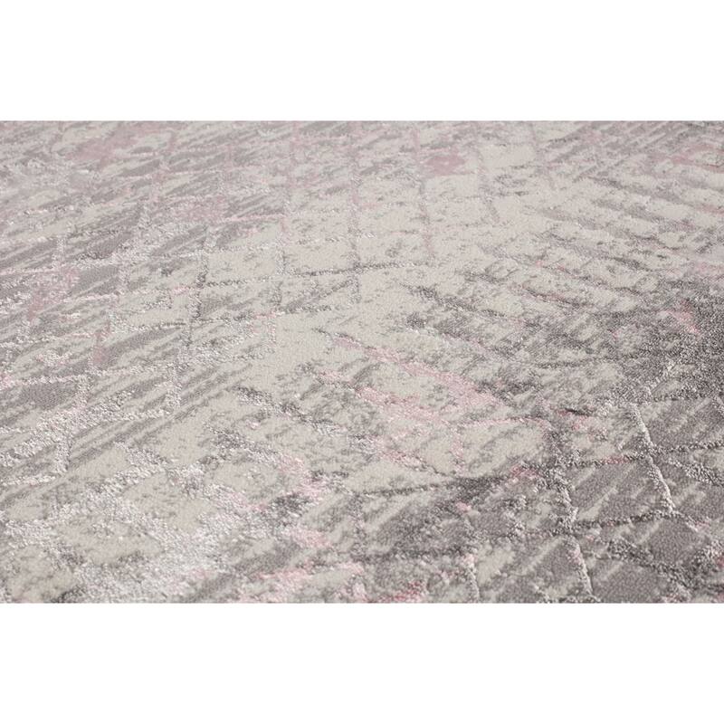 Maz Collection Abstract Geometric Area Rug