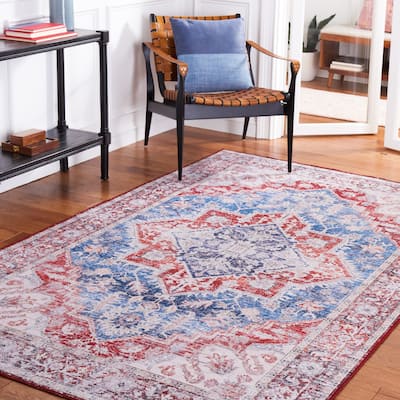 SAFAVIEH Tucson Machine Washable Slip Resistant Era Traditional Rug