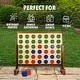 preview thumbnail 3 of 6, YardGames Giant Tumbling Timbers Wood Stacking Game Bundle with 4 in a Row Game - 33 x 3 x 22 inches
