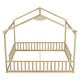 preview thumbnail 28 of 33, Double Twin House-Style Floor Bed with Fence,Guardrails,Without Door