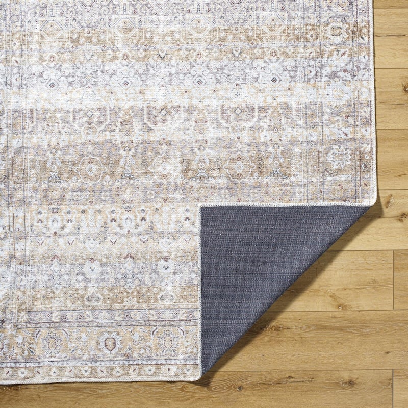 Livabliss Traditional Amelie Floral & Botanical Washable Area Rug