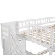 preview thumbnail 14 of 16, Modren Twin Over Twin Bunk Bed With Two Drawers With Convertible Ladder and Slide