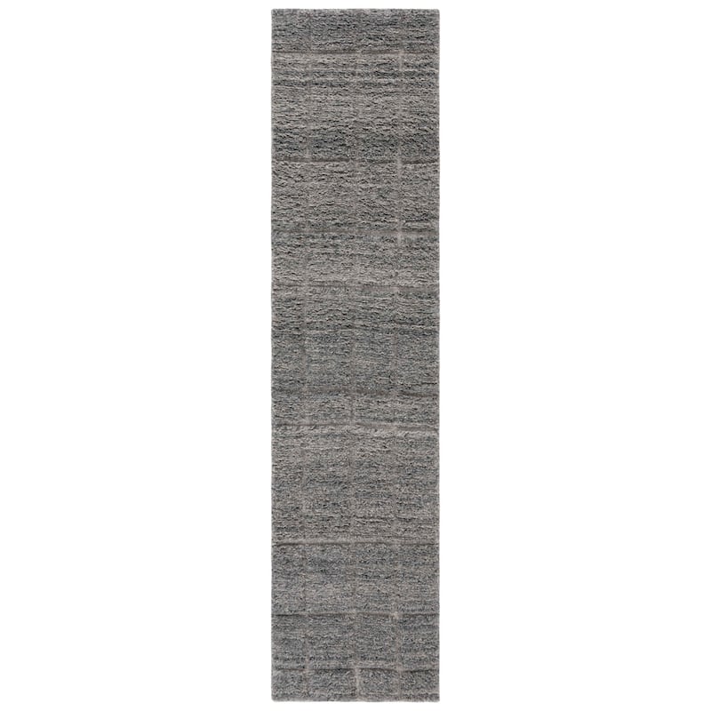 SAFAVIEH Handmade Kenya Maeva Wool Rug - 2'3" x 9' Runner - Dark Grey