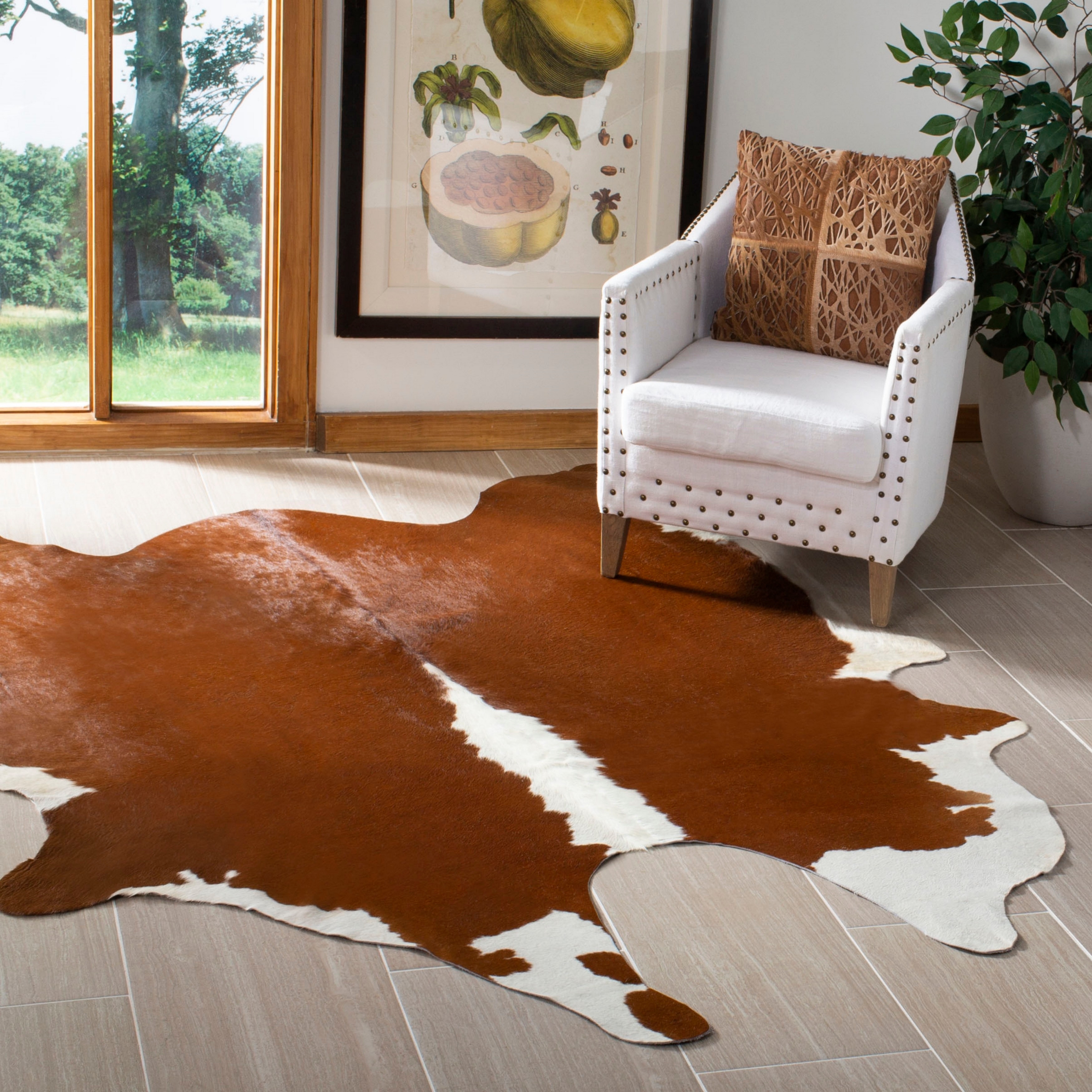 Safavieh Handmade Cow Hide Lorean Cabin Lodge Leather Rug On Sale Overstock 6128508