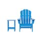 Laguna Folding Adirondack Chair and Side Table Set - Pacific Blue