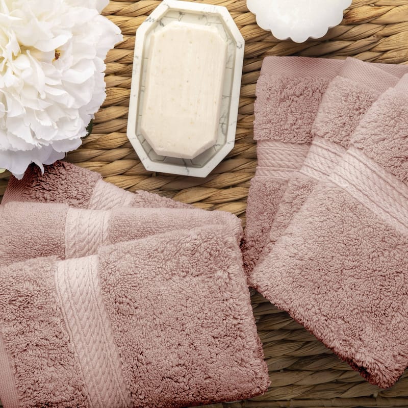Superior Egyptian Cotton Pile Heavyweight Face Towel Set of 6