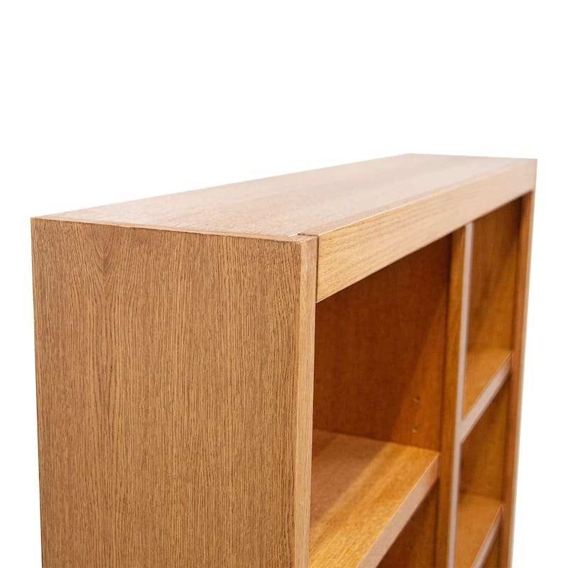 Concepts in Wood Double Wide Wood Bookcase, 10 Shelf, 72 inch Tall
