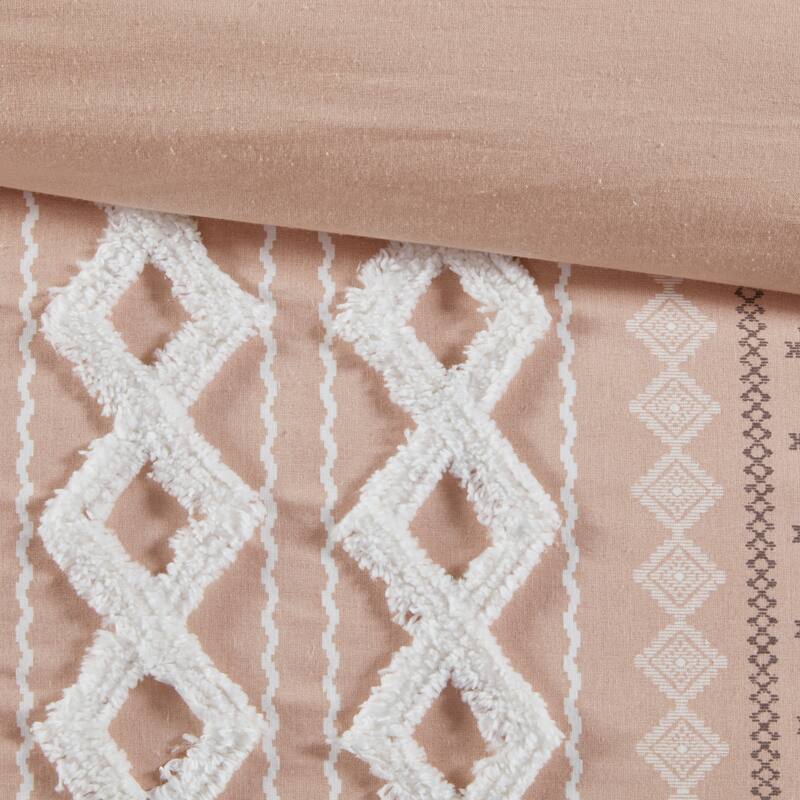 INK+IVY Imani Cotton Printed Comforter Set with Chenille