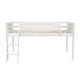 preview thumbnail 5 of 5, Twin Size Wood Low Loft Bed with Ladder, ladder can be placed on the left or right, White