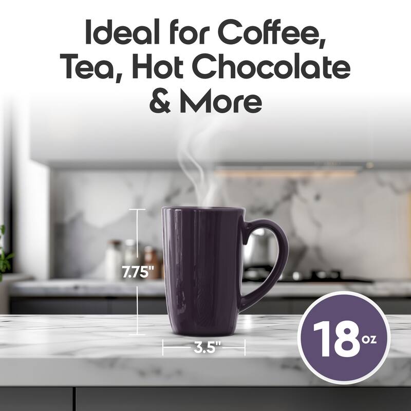 Omniware Teaz Cafe 18 oz Mug with Matte Finish - 3.5" D x 7.75" H