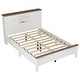 preview thumbnail 15 of 18, 3-Piece Queen Size Bedroom Set - Farmhouse Platform Bed with Double Sliding Door Storage Headboard, Nightstand, and Dresser
