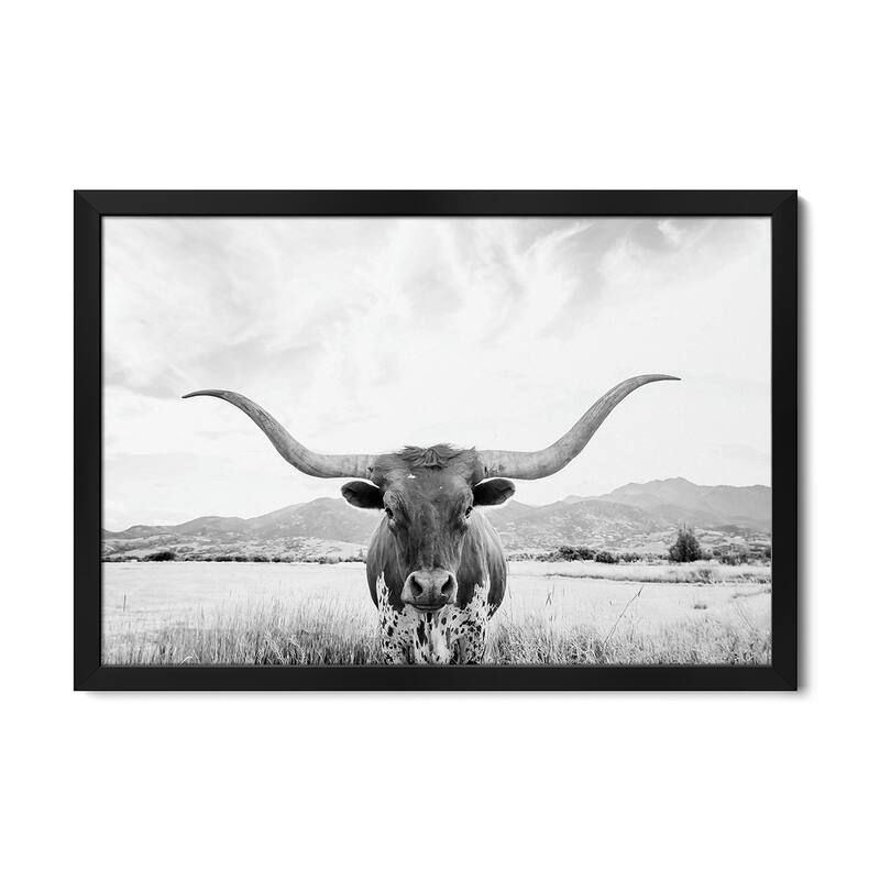 Longhorn Premium Framed Poster by Sisi & Seb