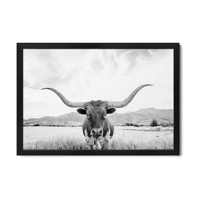 Longhorn Premium Framed Poster by Sisi & Seb