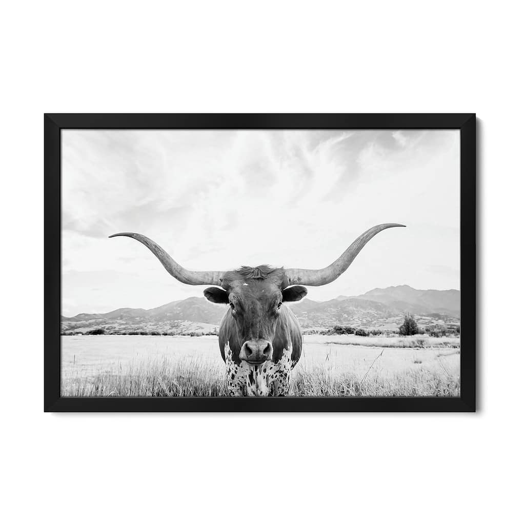 Longhorn Premium Framed Poster by Sisi & Seb