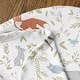 preview thumbnail 4 of 4, Woodland Animal Toile Collection Boy or Girl Baby Cocoon and Beanie Hat Sleep Sack - 2pc Set - Grey Green Forest Bear Deer Fox