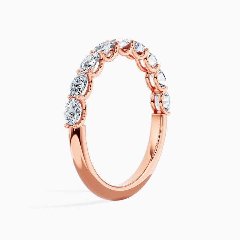 Auriya 14k Gold Oval East-West Lab Grown Diamond Half Eternity Band 0.90 - 3.75 ct. tw. (F-G, VS)