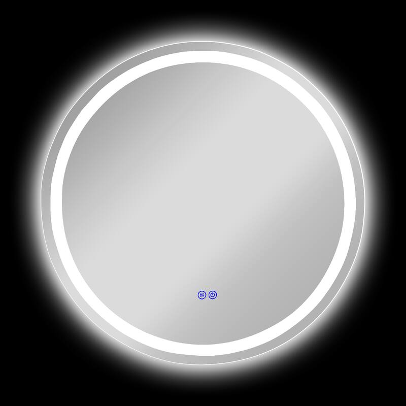 Frameless Back Lit LED Mirror - Silver