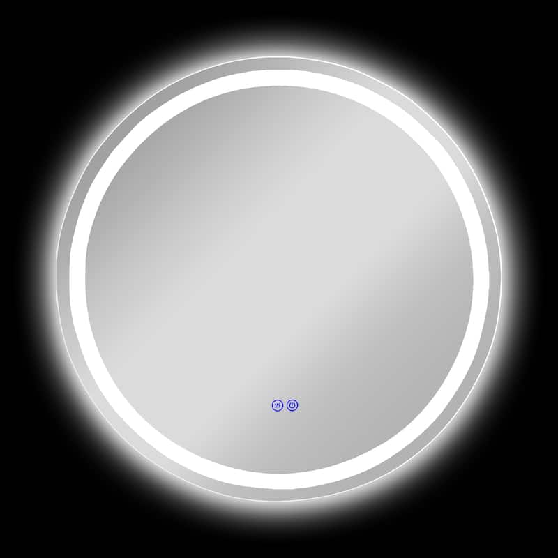 Frameless Wall Mounted LED Bathroom Mirror - Colorless