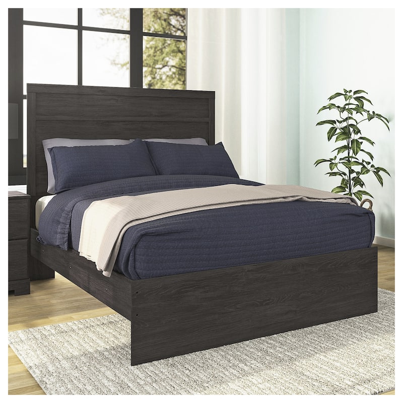 Belachime Black Panel Bed - Black - Full