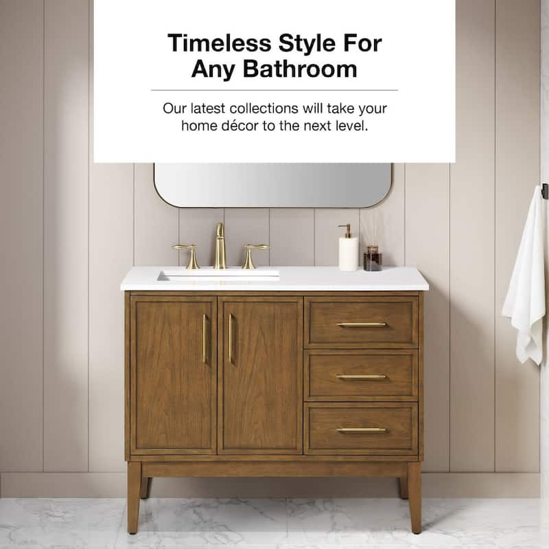 Ove Decors KIRA-42 Kira 42" Free Standing Single Basin Vanity Set with