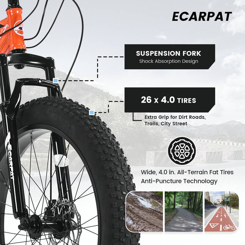 26 Inch Mountain Tire Bike Shimano 21 Speed,Commuter City Bicycle