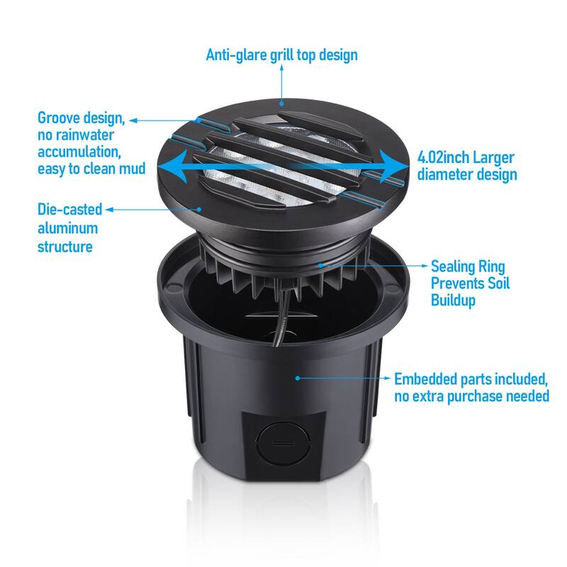 Landscape 5W Grill Top Well Light Low Voltage 5CCT Selectable - 6pack