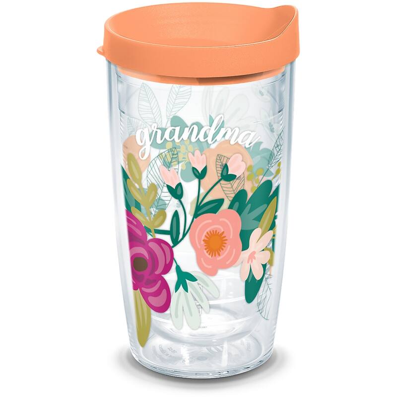 Tervis Grandma Floral Made in USA Double Walled Insulated Travel Tumbler, Classic - 16oz - 16oz