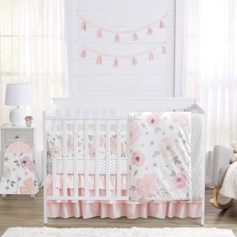Boho Floral Girl Sweet Jojo Designs 6pc Crib Bedding + BreathableBaby Breathable Mesh Liner Bohemian Farmhouse